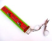 Wristlet Travel Sew Scissor Key Fob Key Lanyard Chain -Dr. Seuss - Green Eggs and Ham