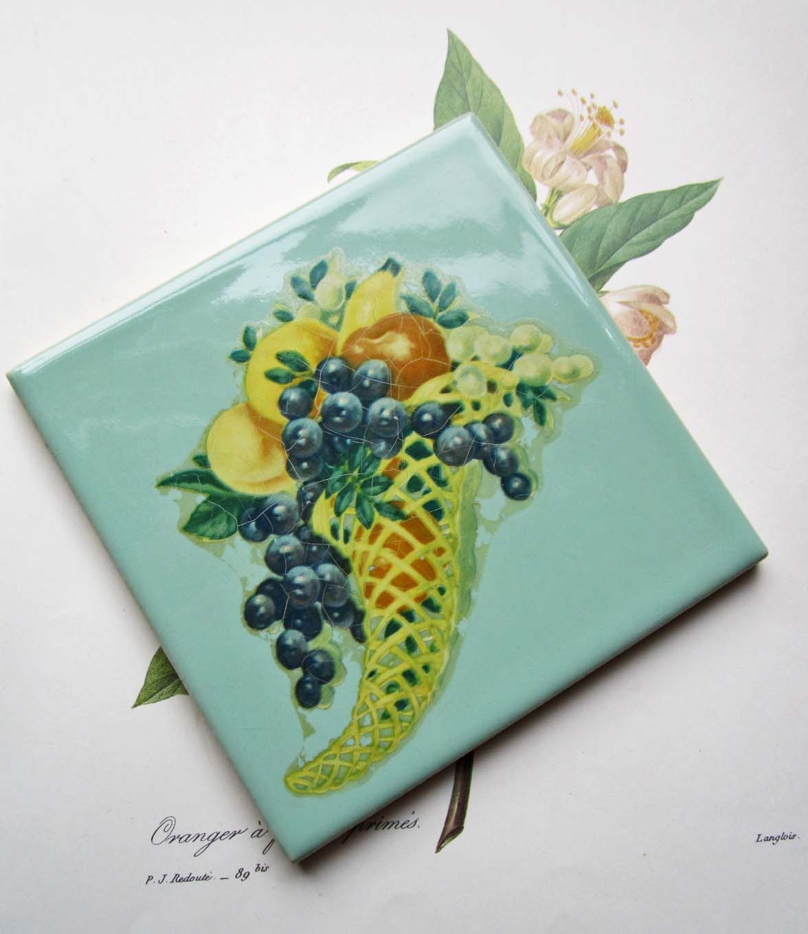 Vintage Tile with Decal