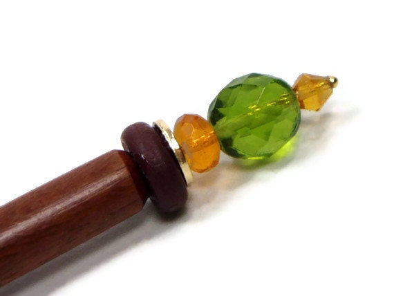 Laying Tool, Sewing Stiletto, DIY Needlepoint, Sewing, Quilting, Beaded, Olive Green, Amber, TJBdesigns