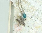 Starfish Necklace Beach Jewelry Shell Necklace Starfish Jewelry Star Fish Necklace Beach Necklace