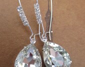 Memorial Day SALE 15% Off Wedding Jewelry Crystal Earrings Bride Bridesmaids Gifts Clear Rhinestone Earrings CRYSTAL CASCADE