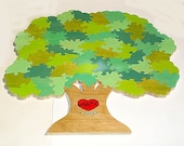 Tree Wedding Guest Book Puzzle - Custom Painting - 100 Pieces
