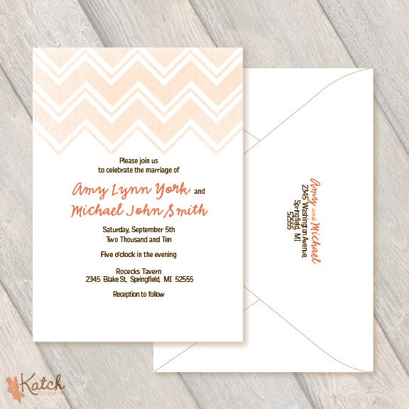 Chevron Custom Invitations, Wedding, Party, Birthday, Anniversary, Retirement