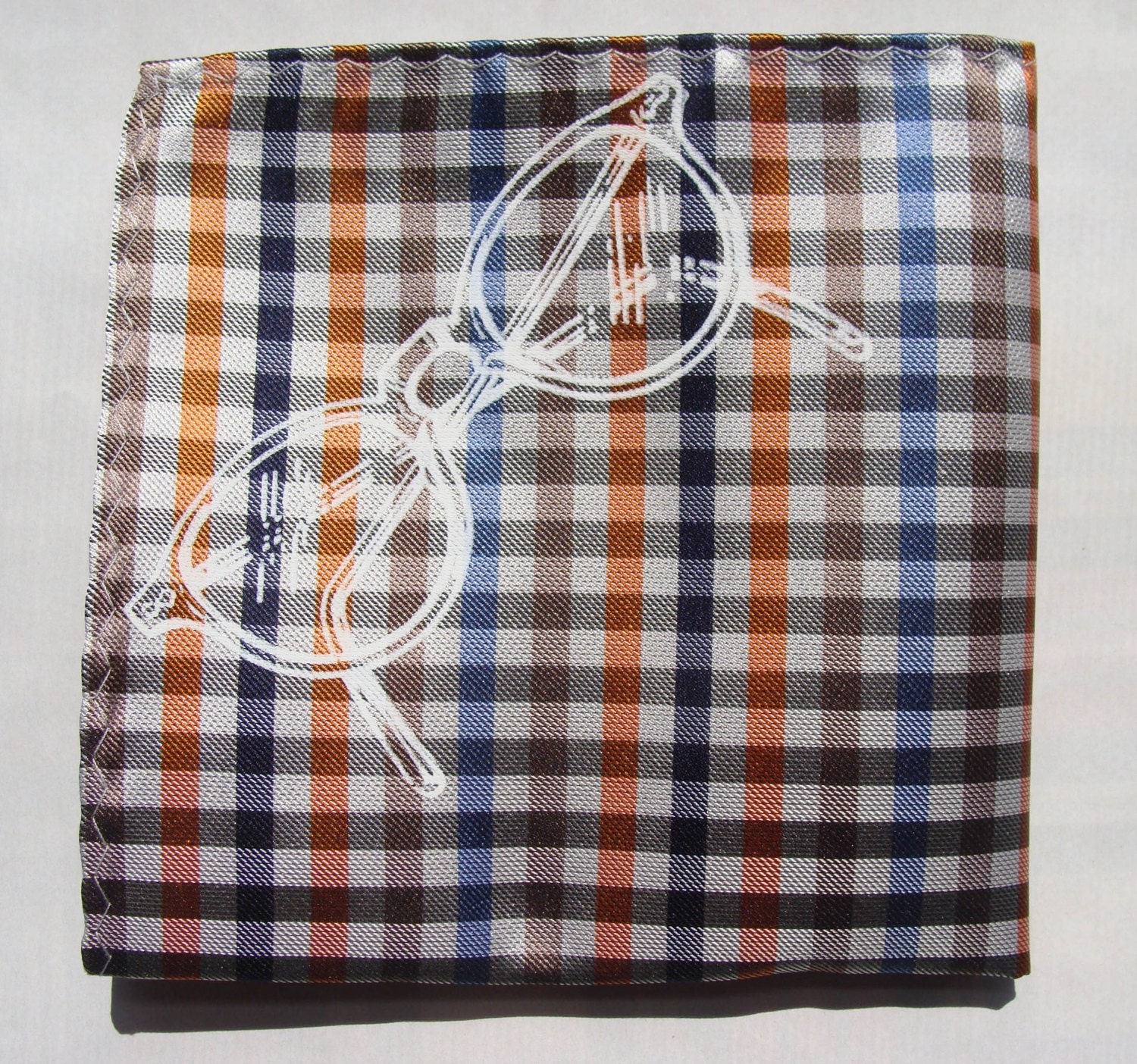 Silk Ivy Checked Men's Pocket Square