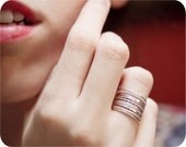 Set of Ten Thin Rings  // Custom Sterling Silver Rings