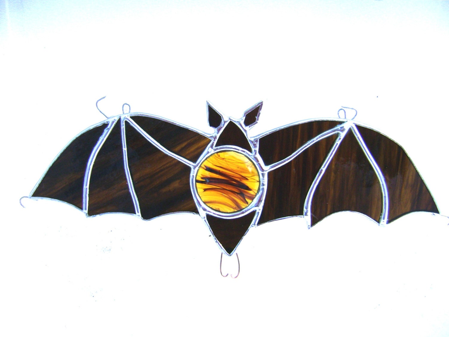 Bats Bettie Page Pin Up Stained Glass Brown Bat Mothers Day Halloween Fathers Day Birthday Gift Trueblood Vampire Gothic Wicca Teen Gift