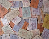 20 x Lucky Dip  Bristish Bus Tickets for Altered Arts Mixed Media Collage Destash