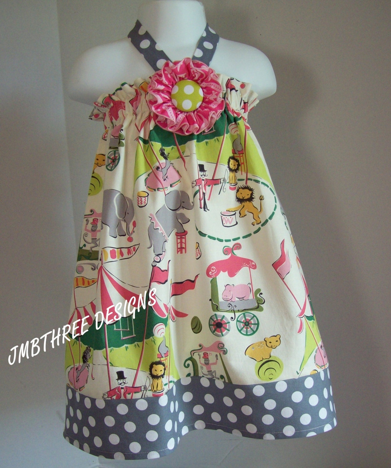 Circus Halter Top/Dress Toddler Infant Sundress size 6m-9m, 9m-12m, 12-18m,18-24mos.,2t, or 3t