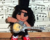 Slash Miniature Doll Thread Artist Crochet Guns n Roses Ready to Ship