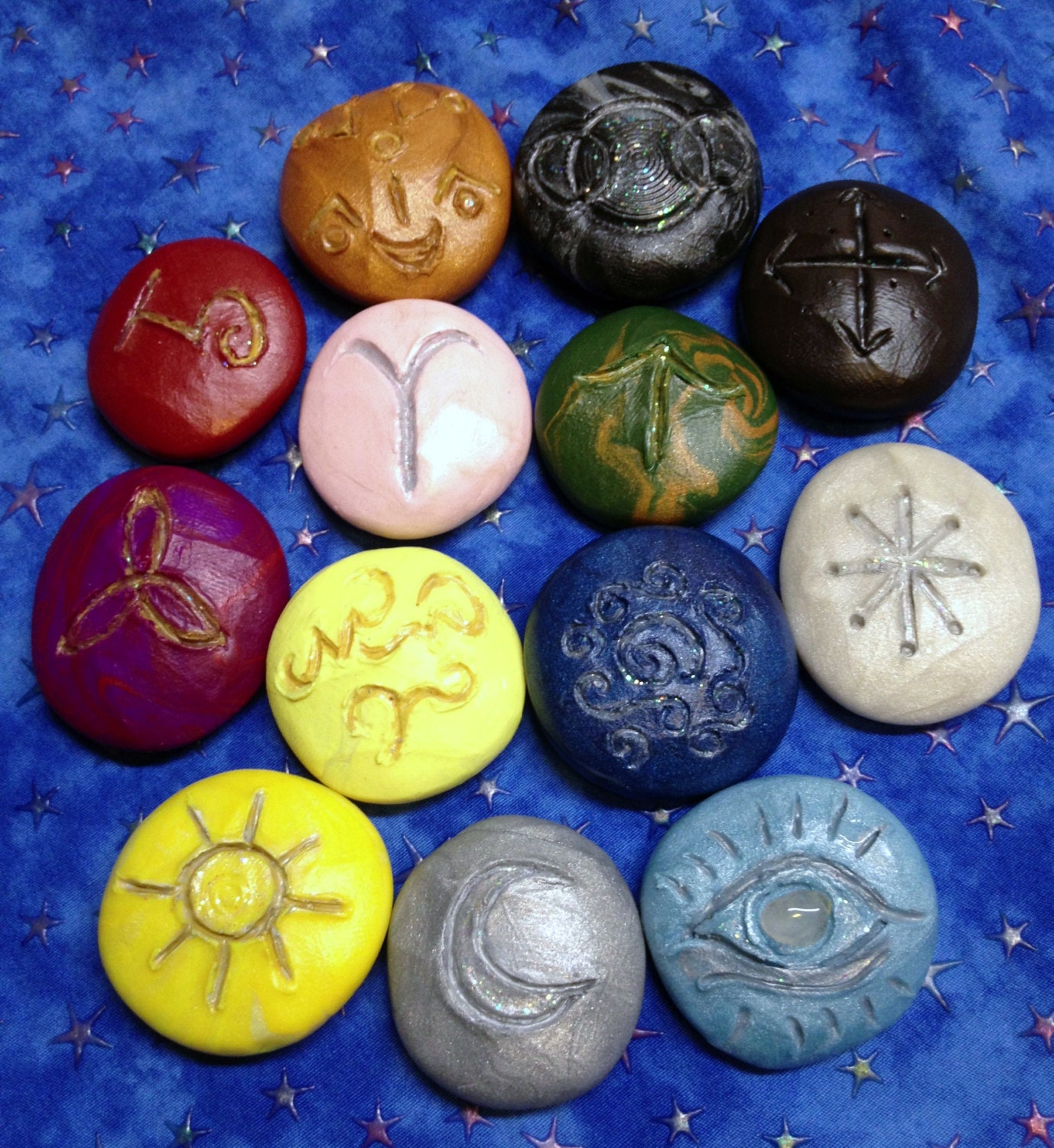 Witches Runes Polymer Clay Set