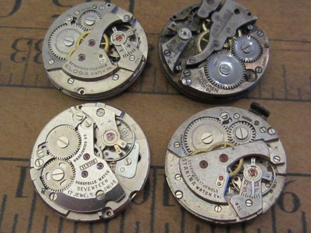 Vintage Antique Watch movements Steampunk - Scrapbooking D12
