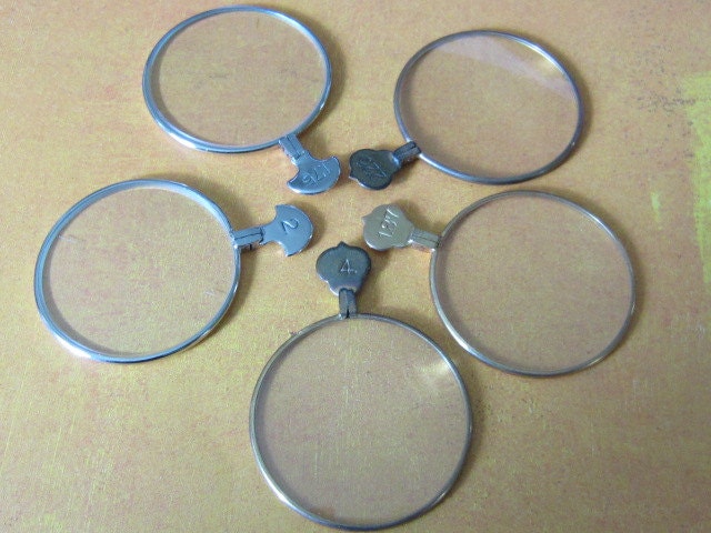 Vintage old optical lenses - Steampunk jewlery - Altered art - Collage - Pendant - K213