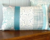 Blue Panel Cushion Cover
