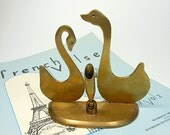 Vintage Brass Swan Pen Holder Desk Accessory Retro Home Decor Collectible PeachyChicBoutique on Etsy