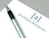 personalized NOTEPAD - SIMPLY CLASSIC monogram - choose color - stationery - stationary
