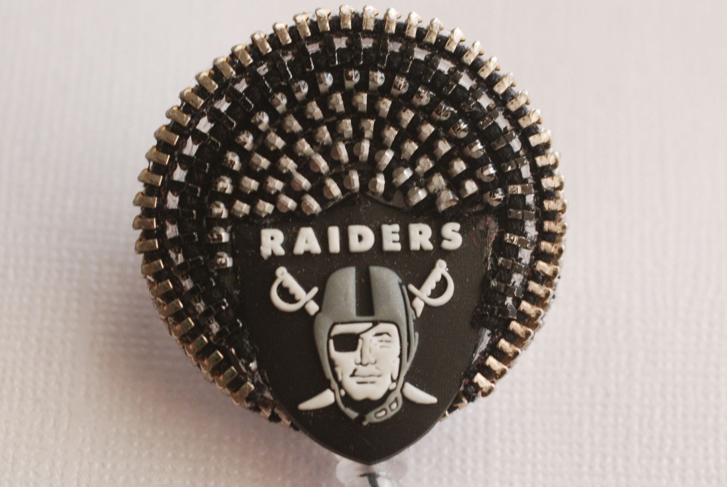 Raiders Baby Vintage Zipper ID Badge Reel