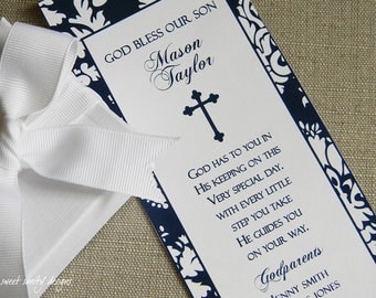 Printable Baptism Prayer Card // In His Keeping Poem // Baby's Name