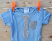 Blue and Grey Business Time Onesie or Toddler Tee