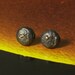 Rocky stud earrings in silver and 22kt gold