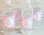 WATER BOTTLE Labels to Match Your Birthday Banner