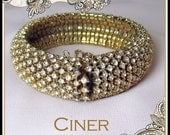 Opulent Ciner Clear Rhinestone and Gold Tone Setting Bracelet