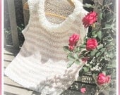 All Seasons Sleeveless Pullover with Mock Cowl Neck Knitting Pattern  S M  L XL