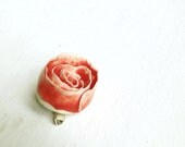 Red Rose Brooch Porcelain - Limoges Porcelain Brooch - Brooch