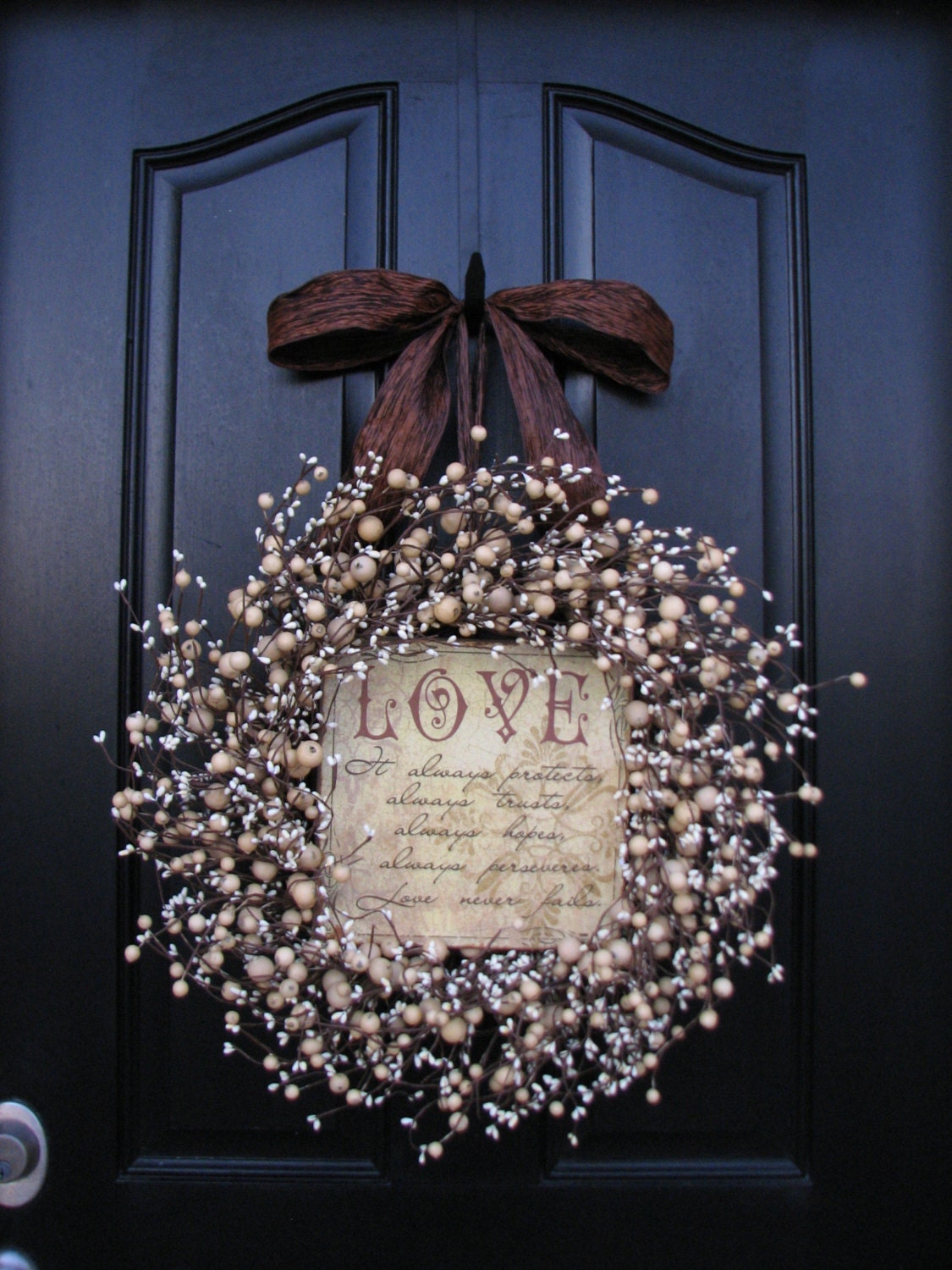 Weddings,Personalized Gifts, Wreaths,Champagne,Berry Wreath,Vintage Inspired Decor,Love,Front Door,Personalized Decor,Wedding Decorations
