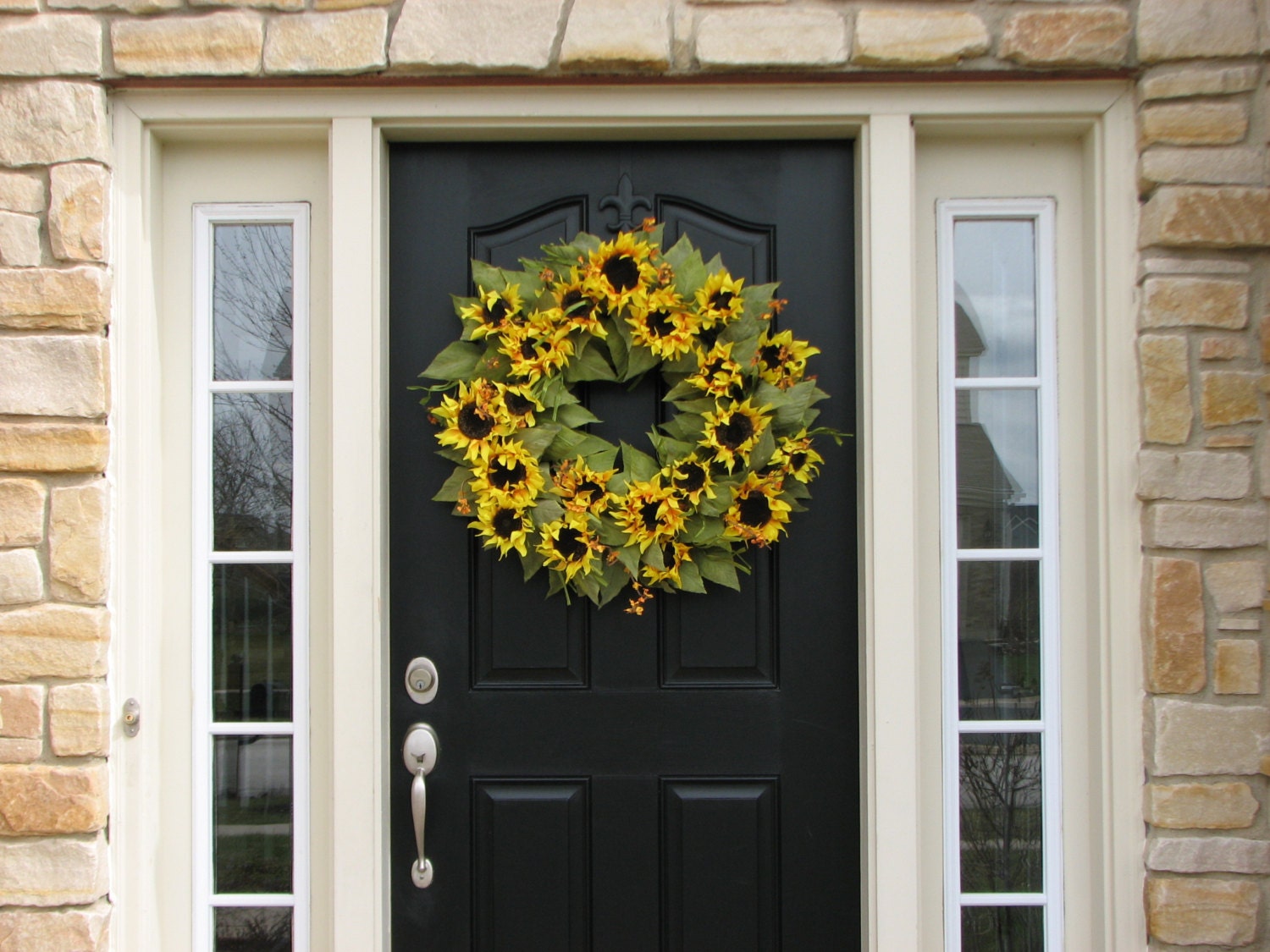 Wreath, XXL Summer Wreath, Sunflower Bouquet,Summer Celebration,Door Wreath, Shabby Chic Decor, Country French, Mother's Day Gifts