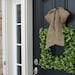 Wreaths - Boxwood Wreath - Square Wreath - Spring Decor - Burlap Ribbon - Year Round Wreath