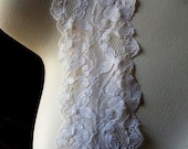 Stretch Lace  in Ivory for Bridal, Garters, Headbands, Lingerie  STR 1024