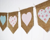 Shabby Chic Spring Hearts Banner Bunting by speckleddog on Etsy - tt team, avidteam