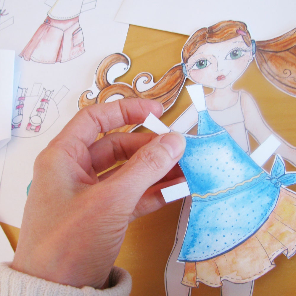 Emily Paper doll, FeeVertelaine spring- summer collection PDF