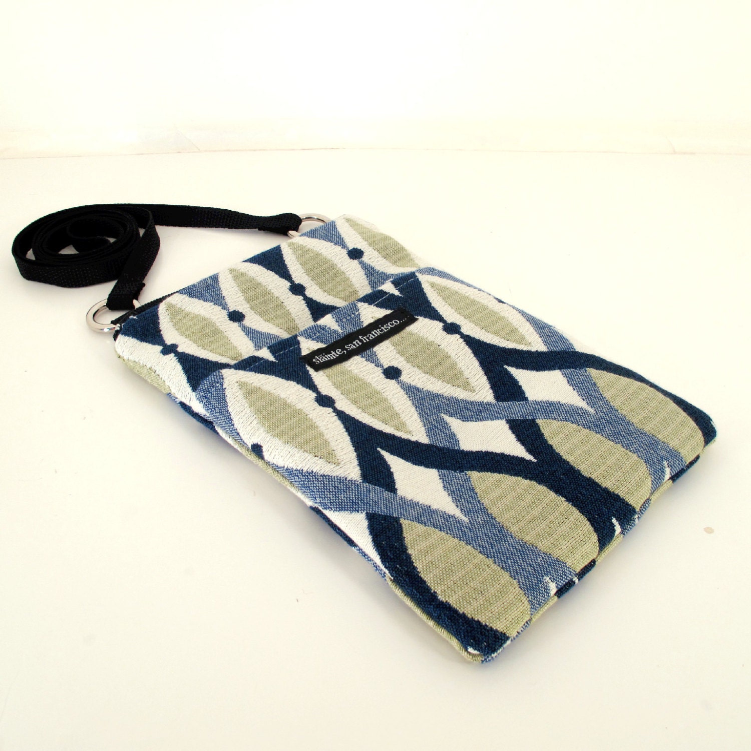 MINI HIP BAG. Blue, green, white Resort bag. Small Travel Bag. Cruise Bag. Passport Bag. Insulin Bag. Epi pen Bag. Bag made in America.