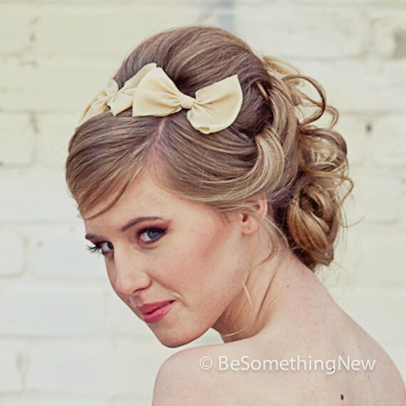 Three little bows, headband for adults, women hair accessory, holiday accessories