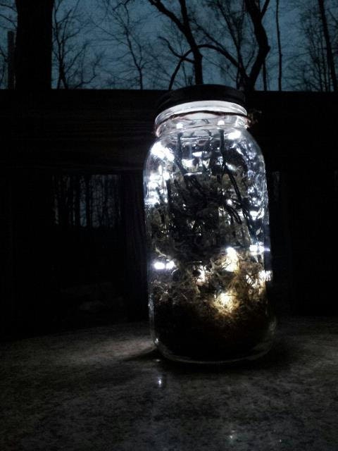 Solar Firefly Mason Jar Lantern-1/2 Gallon