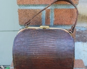 Vintage Brown Alligator Purse