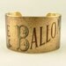Hot Air Balloon Jewelry - Victorian Parisian - Le Ballon Race - Brass Cuff Bracelet
