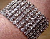 1980s BLING-TASTIC rhinestone bracelet - charity for animals