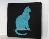 12018 Cat Silhouette Cross Stitch PDF Pattern - DIGITAL DOWNLOAD
