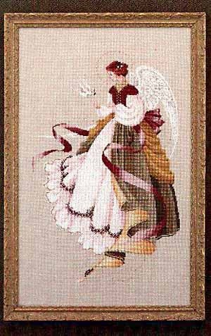 Angel of Grace - Lavender & Lace Vintage Cross Stitch Pattern - NIP