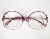 Vintage Transparent Purple Actuell Eighties Glasses Retro Eyewear
