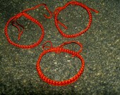 Cleansed Red Woven Fiber Protection Bracelet
