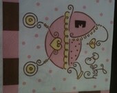 Boy or Girl Personalized baby shower napkins adorned with strollers in blue or pink Pack of 30. Il_170x135