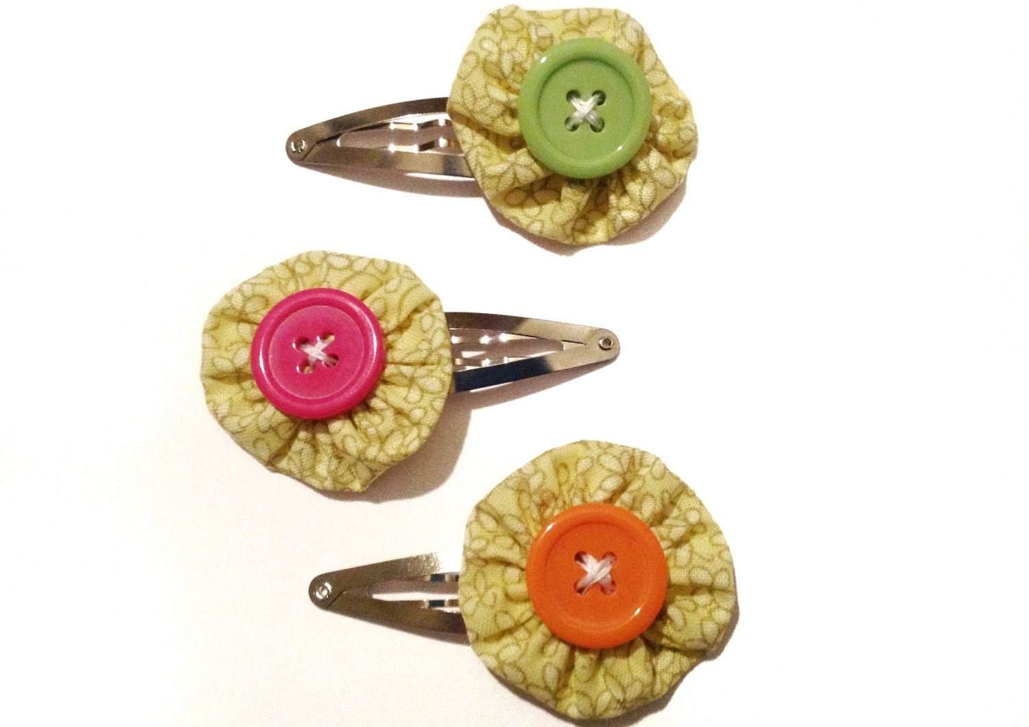 Flower Hair Accessory, Yellow Summer Flowers,, Decorative Hair Clips OR Bobby Pins