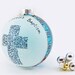 Large ornament for a Baptism, Communion or Confirmation - Personalized and customized hand painted glass ornament - Turquoise blue