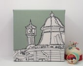 Clock Tower - Embroidery - Art Canvas