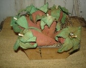 Primitive Strawberries in Vintage Strawberry Crate, Primitive, Rustic, Summer Fruit, Fruit