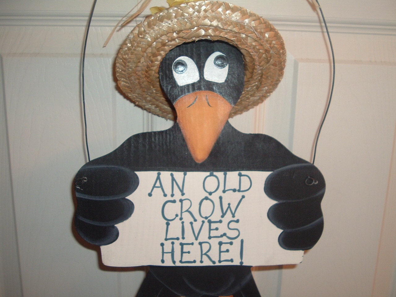 An Old Crow Lives Here Wall/door hanger