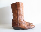 Men Sz 10.5 Vintage Woven Bragano for COLE HAAN Leather Boots